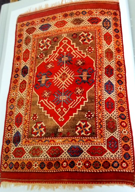 Bergama Oriental Rug-19th Century-Kilim Ends