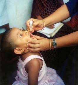 Child Receiving Oral Polio Vaccine