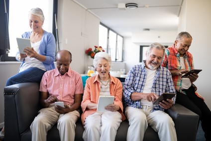 Seniors Enjoying Technology