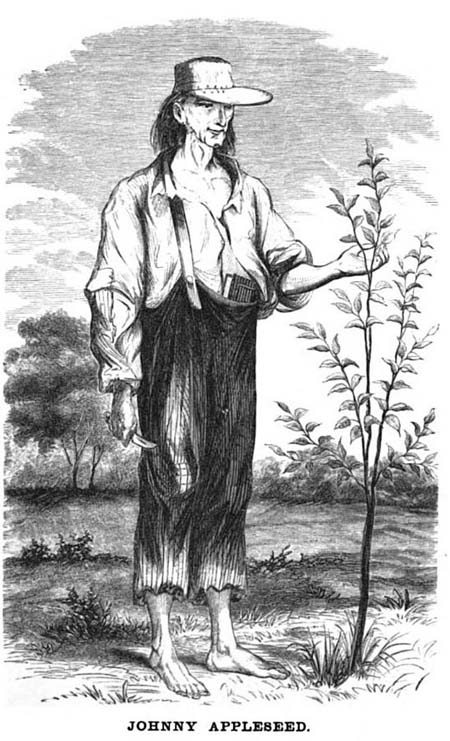 Johnny Appleseed-HS Knapp Public Domain via Wikimedia Commons