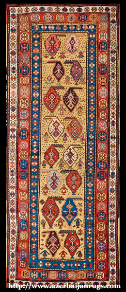 Moghan Rug 1880s with Boteh Motifs