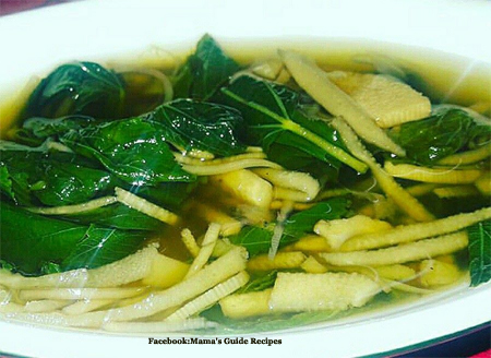 Saluyot and Bamboo Shoots Dish