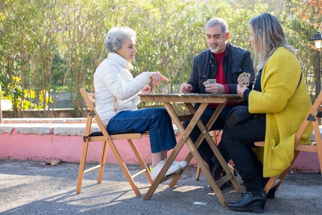 Seniors Playing Cards