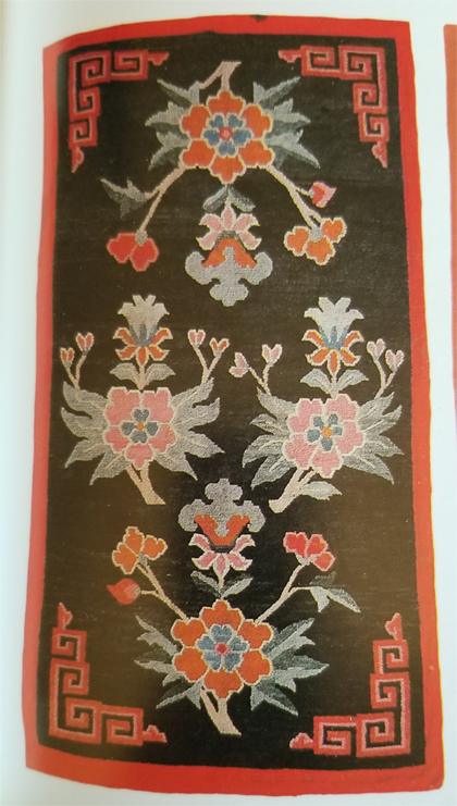 Tibetan Rug with Miscellaneous Free Floral Designs