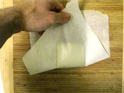 Wrapping Cheese in Parchment Paper