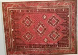 Afshar Oriental Rug with Medallions