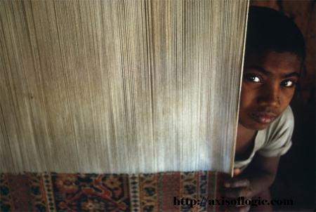 Child Weaving Rug