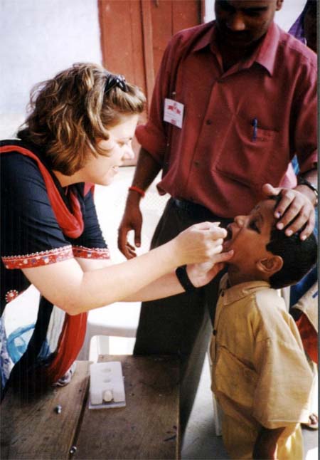 Child Receiving Polio Vaccine