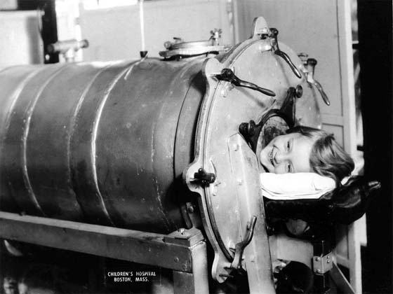 Child in Iron Lung