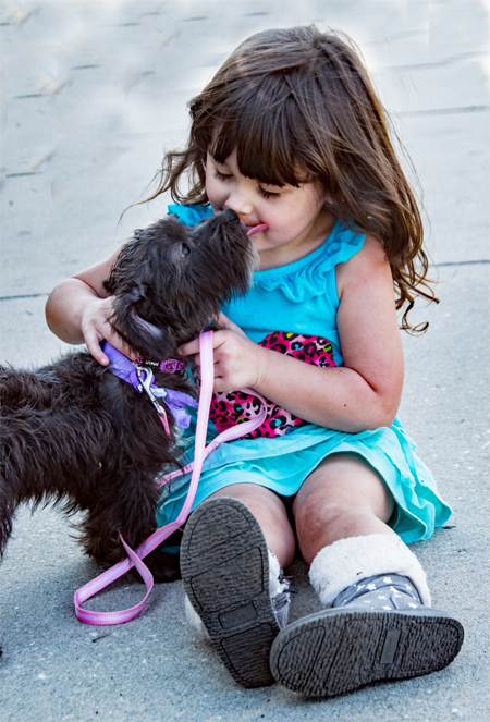 Child with Dog