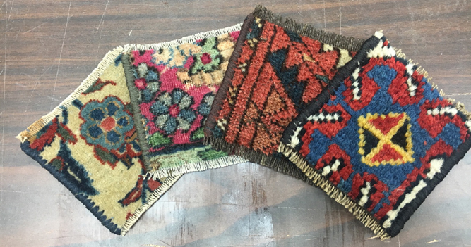 Handmade Oriental Rug Coasters