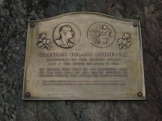 Franklin Delano Roosevelt Plaque