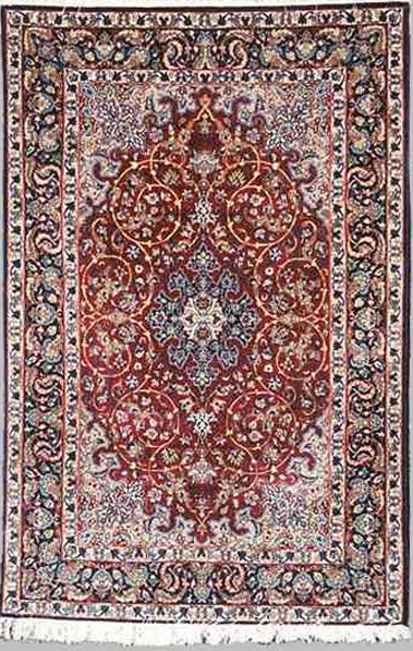 Isfahan Rug with Graceful Islimis