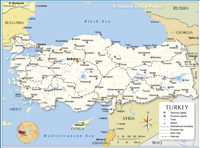 Map of Turkey