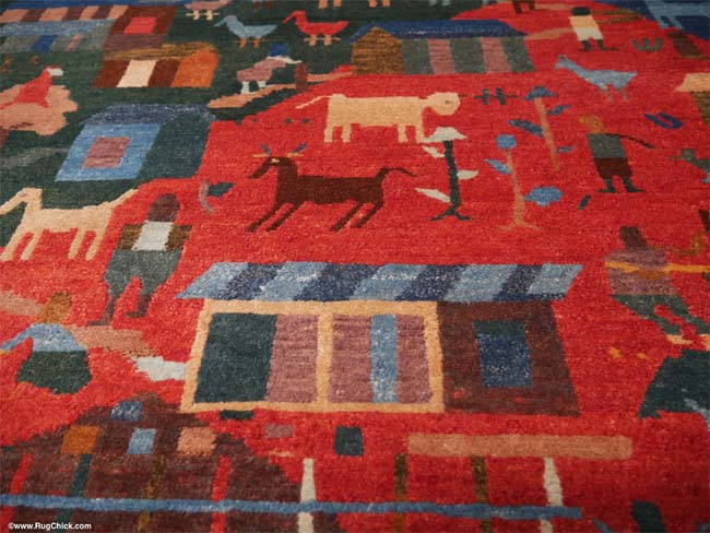 Modern Tibetan Rug-Closeup