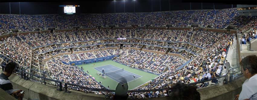 "US Open 2008 : Arthur Ashe stadium at Flushing Meadows, NY." by Dysanovic is licensed under CC BY 2.0