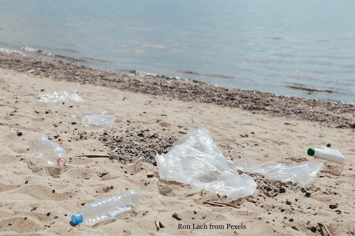 Plastic on Sandy Beach