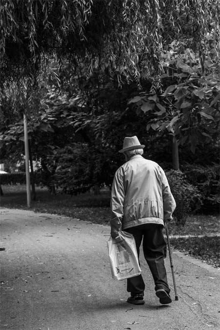 Senior Walking Alone