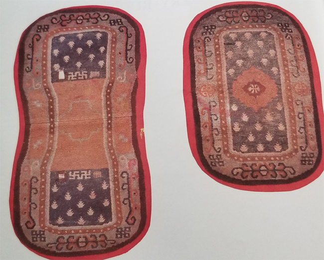 Tibetan Oval Bottom and Top Saddle Rugs