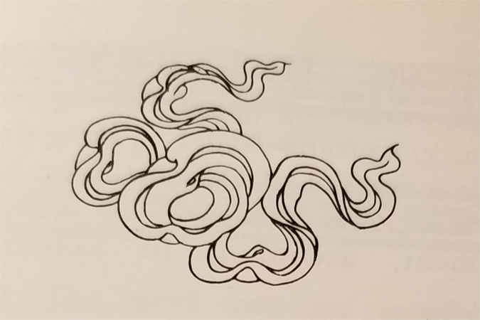 Tibetan Rug Buddhist Symbol-The Floating Scarf