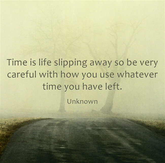 Time is Slipping Quote