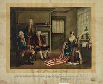 Weisgerger Painting-'Birth of Our Nation's Flag'