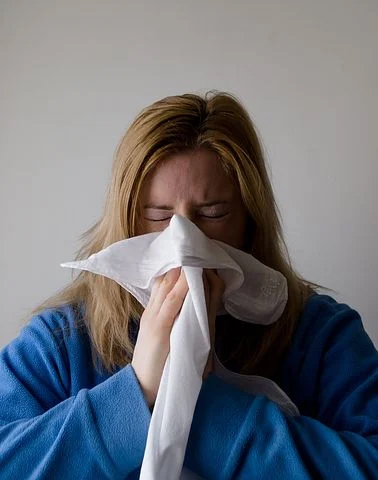 Woman with Flu Symptoms