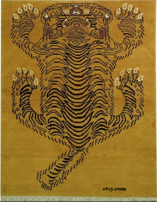 Nepalese Gabbeh Lion Rug