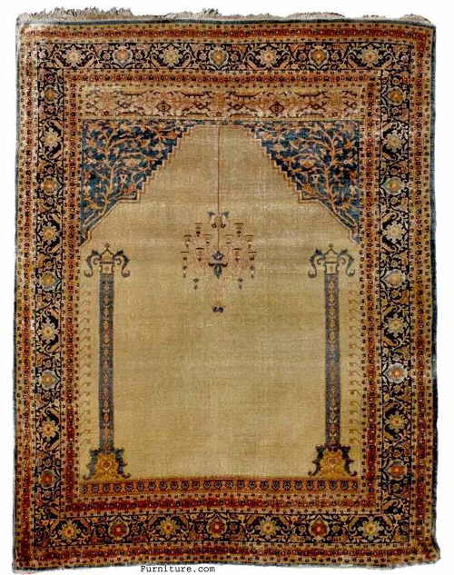 Persian Tabriz Prayer Rug