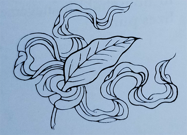Tibetan Ordinary Symbol-The Artemisia Leaf