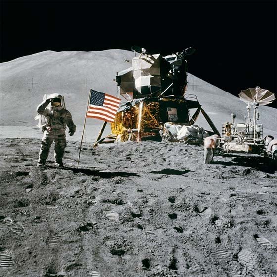 American Flag on the Moon