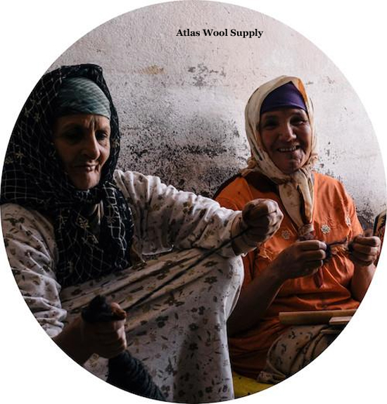 Women Handspinning Wool