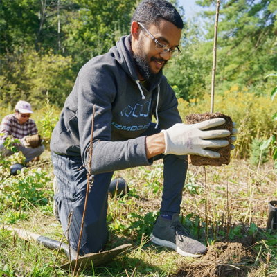 Man Planting Trees