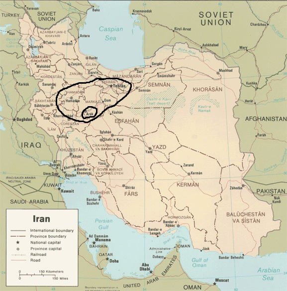 Map of Iran