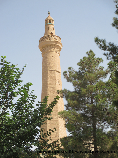 Minaret of Old Mosque in Nain, Iran