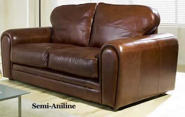 Semi-Aniline Leather Sofa