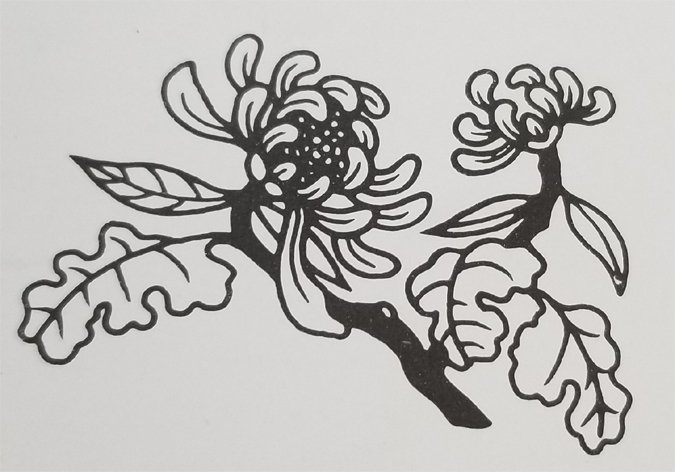 Tibetan Rug Design-The Chrysanthemum Flower